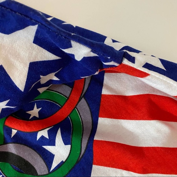Vintage Olympics Shirt Mens Size Large USA Polo All Over Print America AOP - Picture 12 of 16